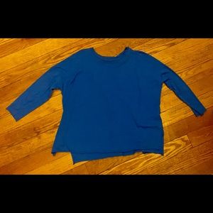 Eileen Fisher Blue 3/4 Sleeve Tee Size Small